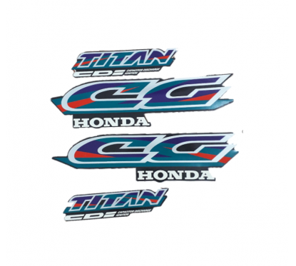 CALCOMANIA HONDA CG 125 TITAN 97 VERDE -  VIOLETA -  ROJO (MM 2)