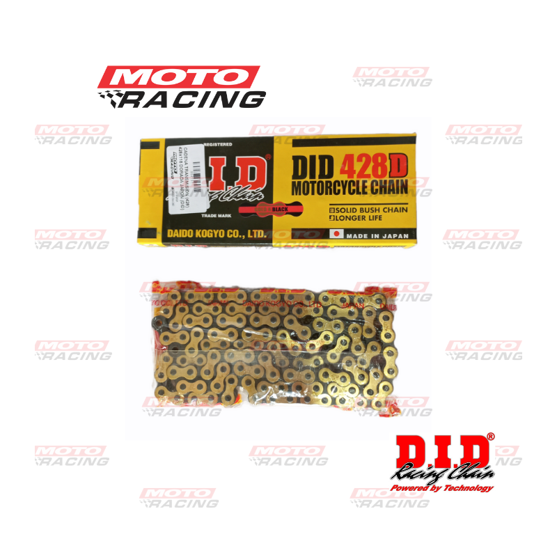 CADENA TRANSMISION (428) 428x118 DORADA JAPON (DID)