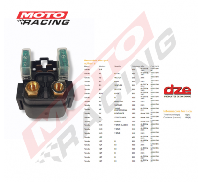 RELAY ARRANQUE YAMAHA YBR 125 -  250 C-  FUSIBLE (DZE)