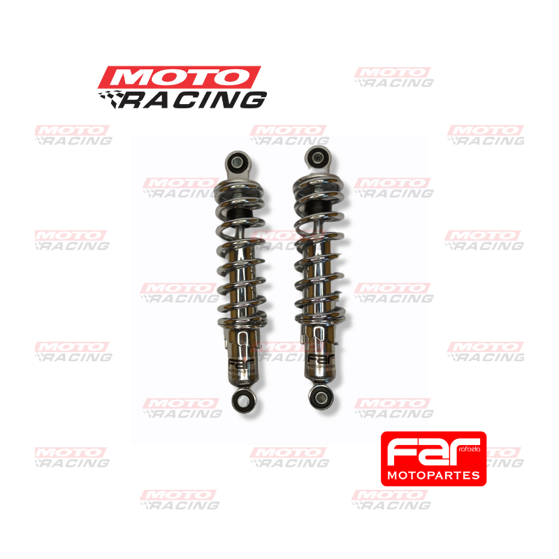AMORTIGUADOR TRASERO HONDA CG 125 TUNNING 280mm CROMADO