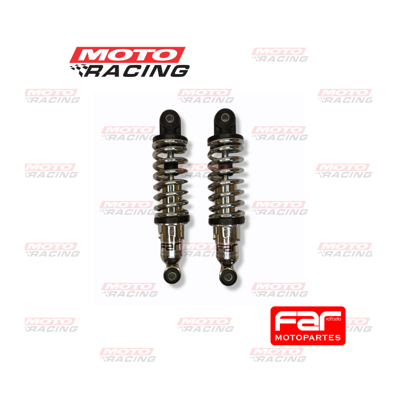AMORTIGUADOR TRAS HONDA BIZ C-100 TUNNING 247mm CROMADO
