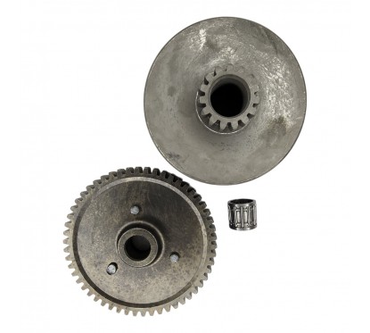 ENGRANAJE Y CAMPANA EMBRAGUE ZANELLA 50 D- RECTOS ESP ACERO (BRN)