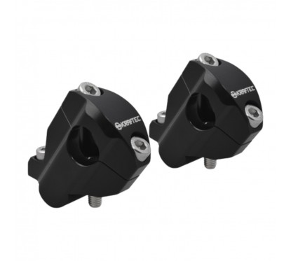 SOPORTE MANUBRIO ELEVA Y RETRASA UNIVERSAL 22mm NEGRO (KRAFTEK)