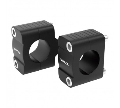 SOPORTE MANUBRIO UNIVERSAL 22mm A 28.6mm ALUMINIO NEGRO (WIRTZ)