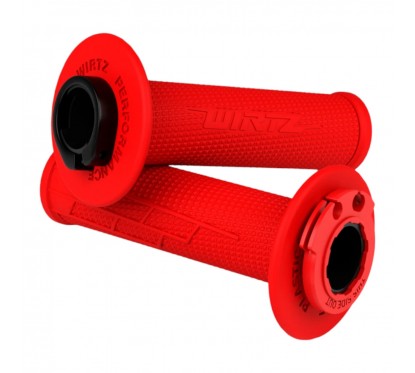 PUÑOS MX2 LOCK-ON HONDA TORNADO- FALCON- CRF230- XRE ROJO (WIRTZ)